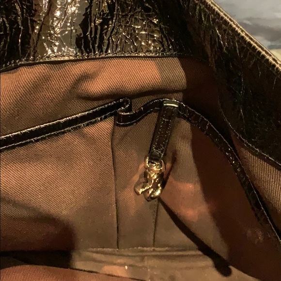 KOOBA expandable black patent messenger bag - Picture 6 of 7